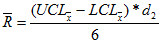 Average Moving Range Calculation