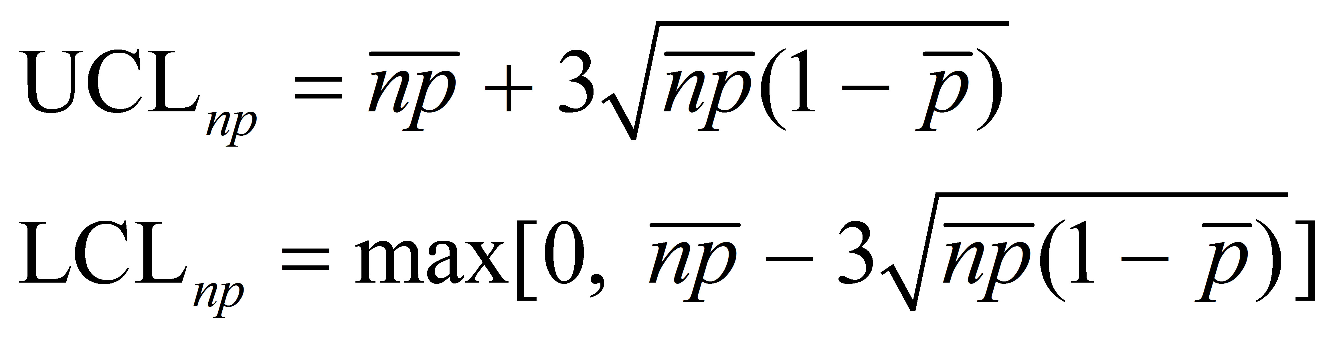 Np Chart Formula