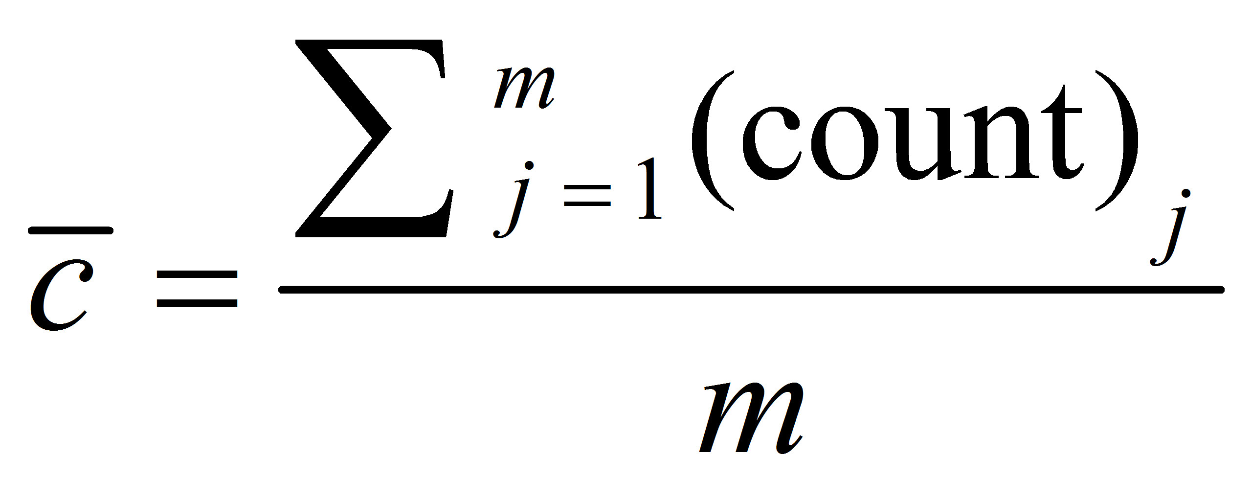 C Chart Formula